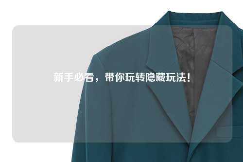 新手必看,带你玩转隐藏玩法!