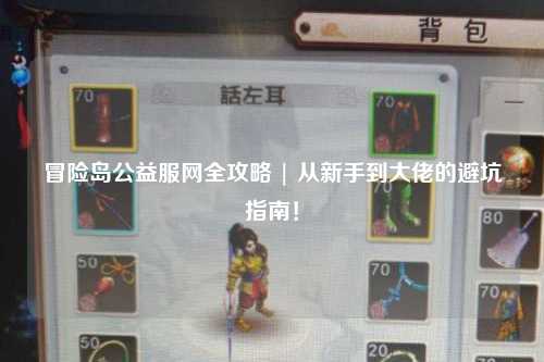冒险岛公益服网全攻略 | 从新手到大佬的避坑指南!