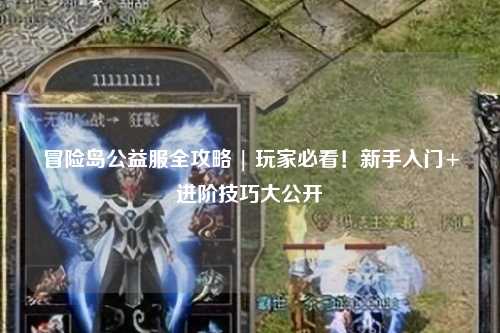 冒险岛公益服全攻略 | 玩家必看！新手入门+进阶技巧大公开